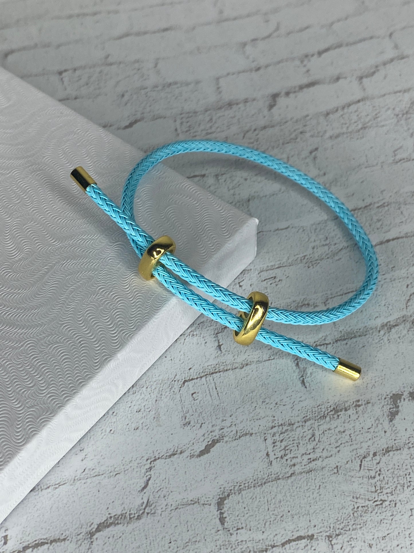 Blue and gold 18k plated wrap bracelet