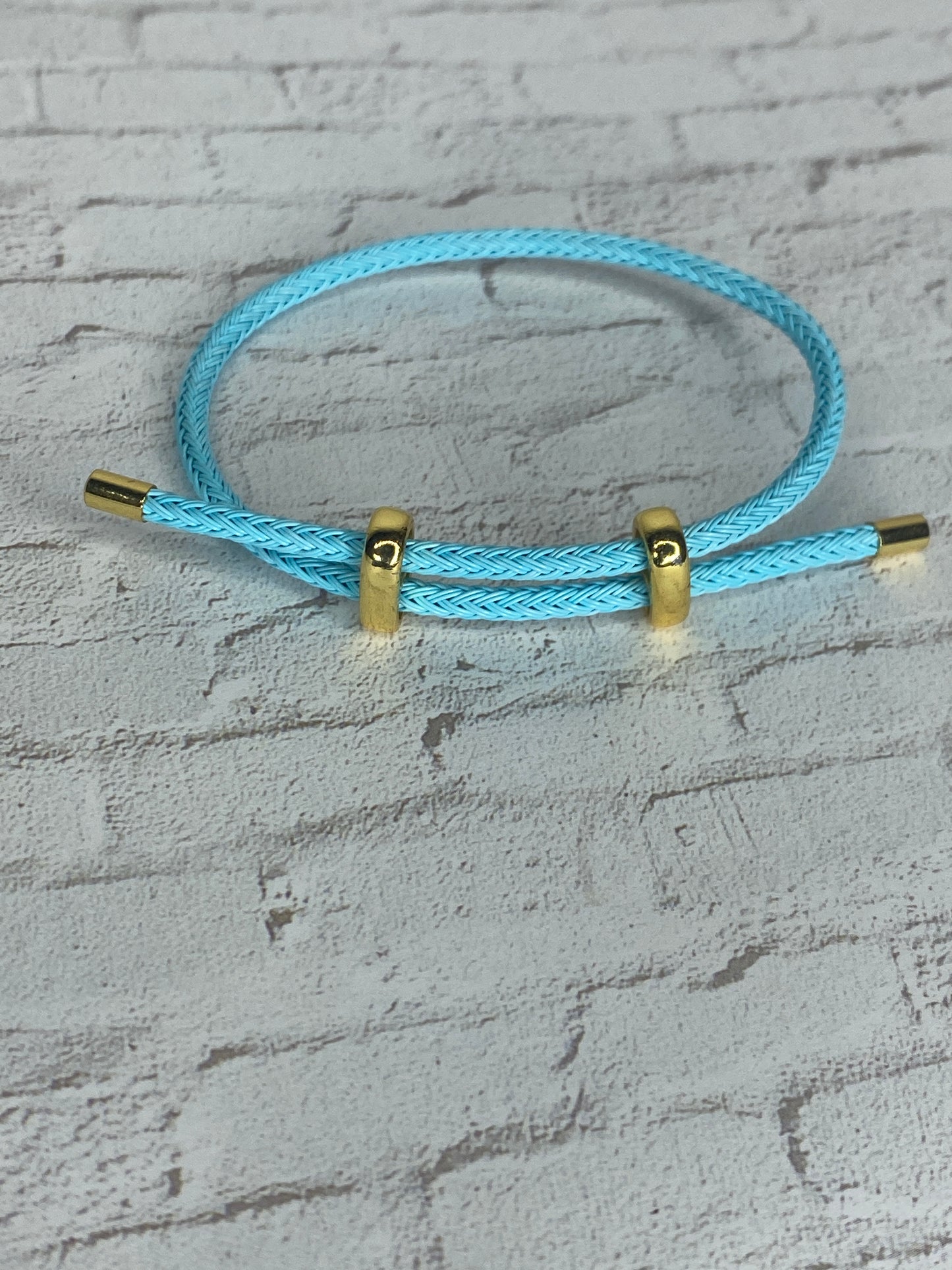 Blue and gold 18k plated wrap bracelet
