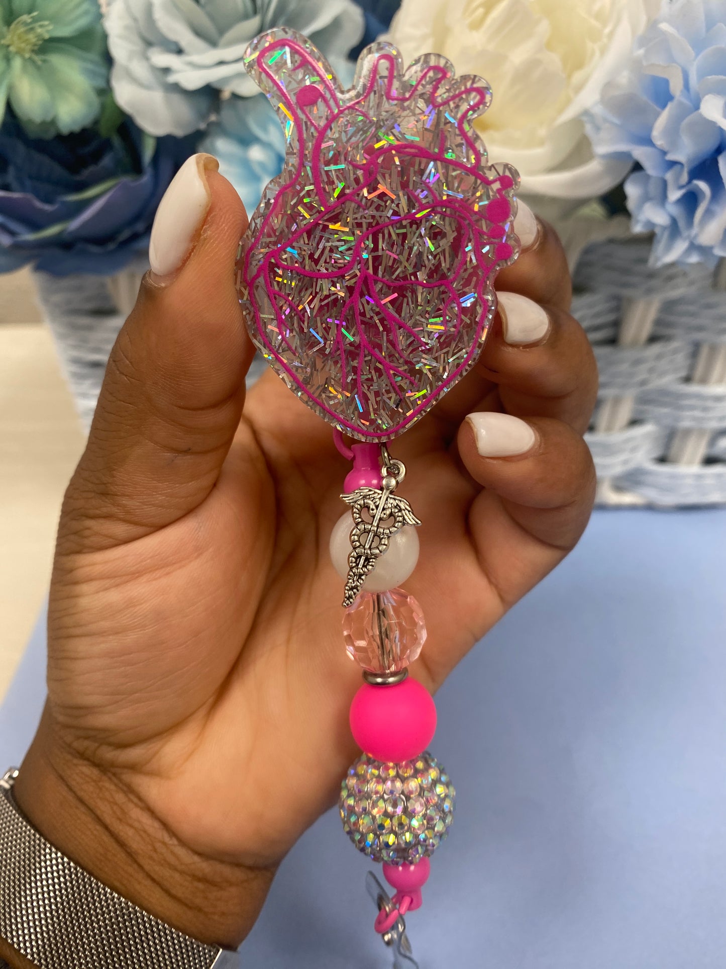 Heart badge reel