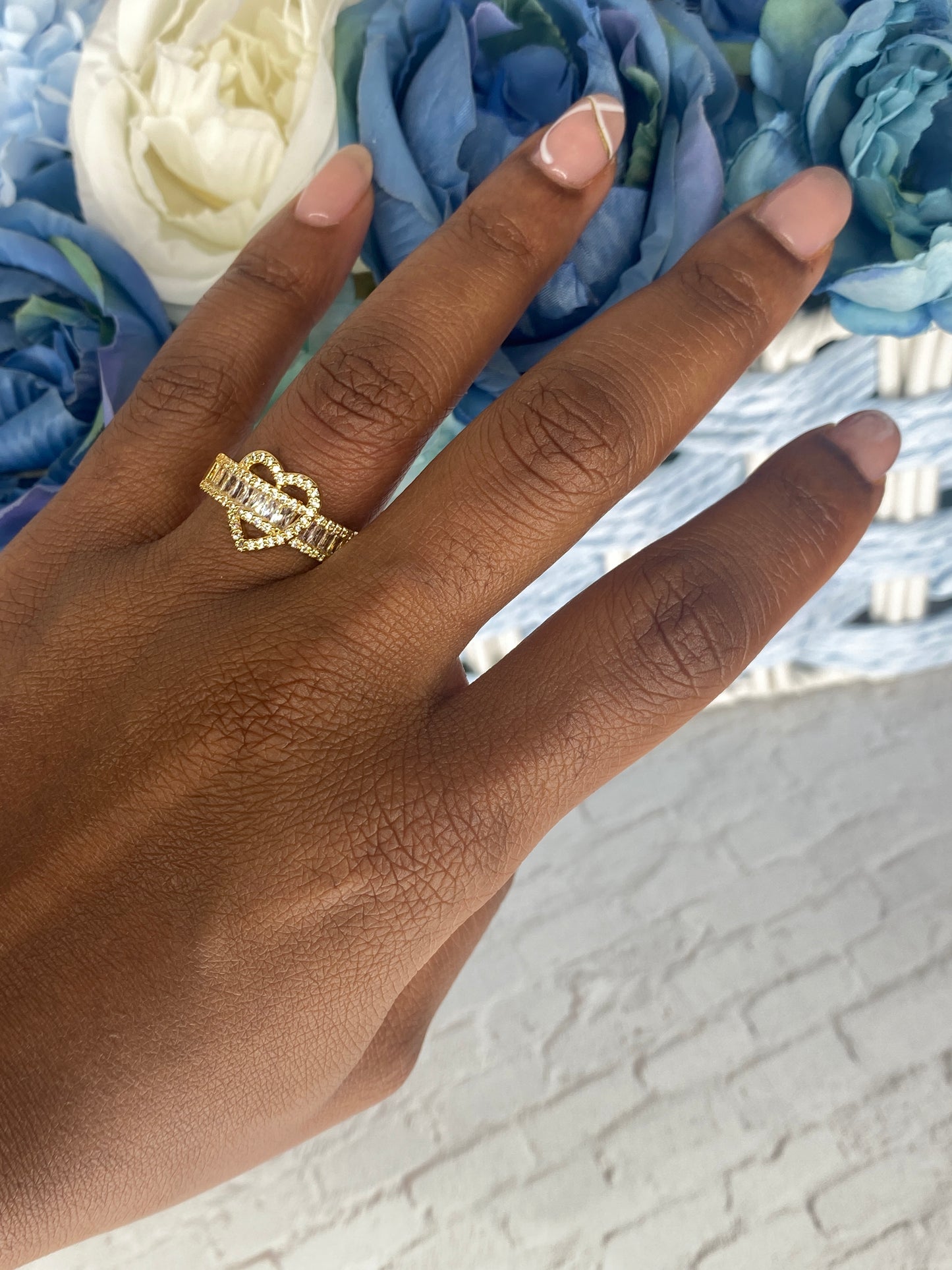 Heavy Elegant gold plated heart ring