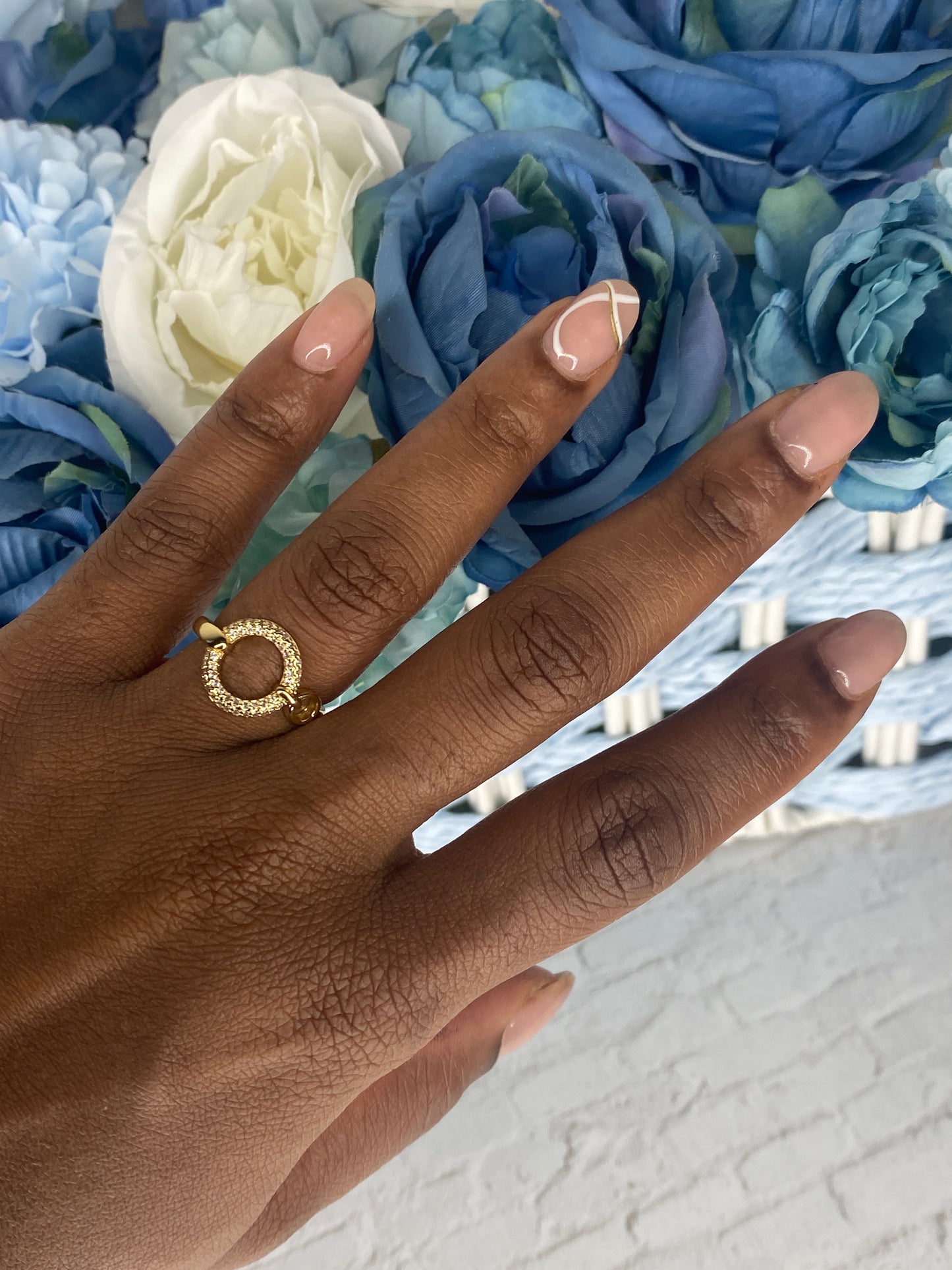 Gold plated circle ring