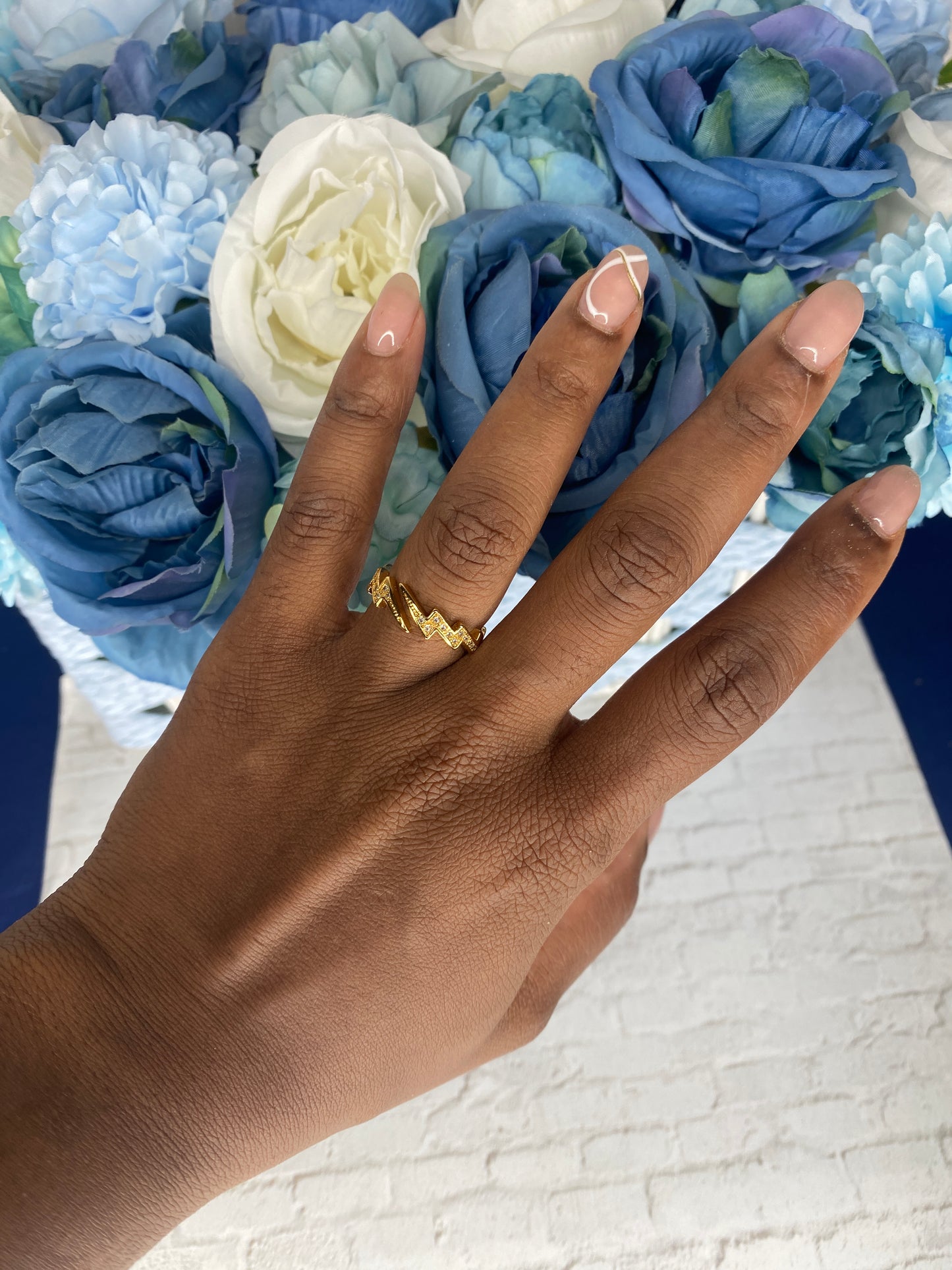Gold plated shock ring