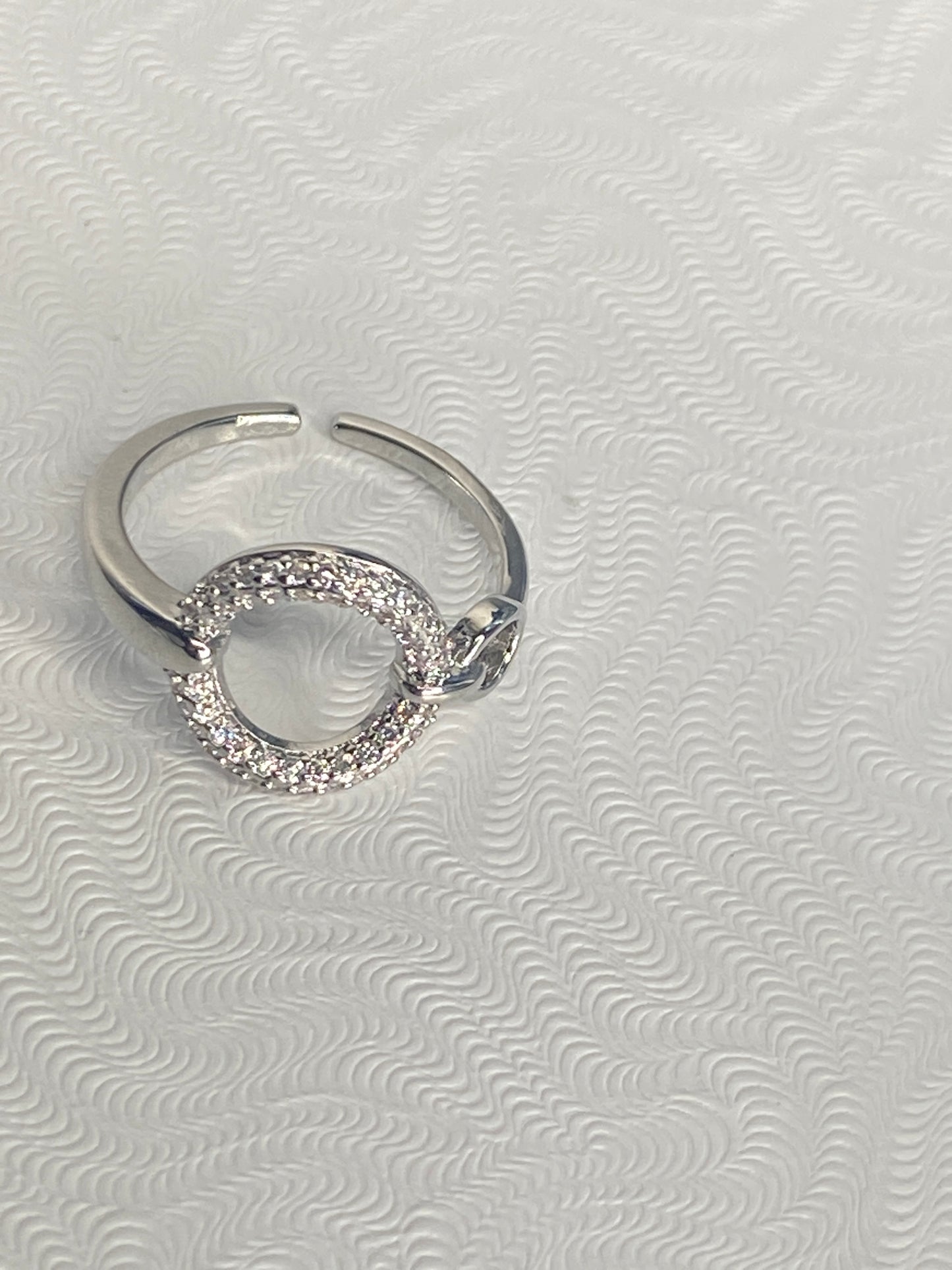Silver plated circle ring