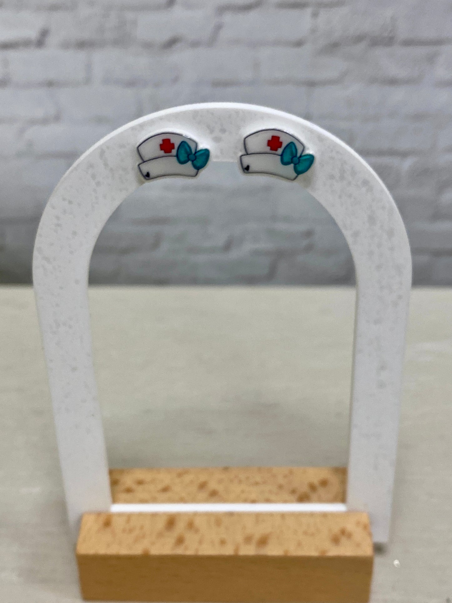 Nurse hat earrings