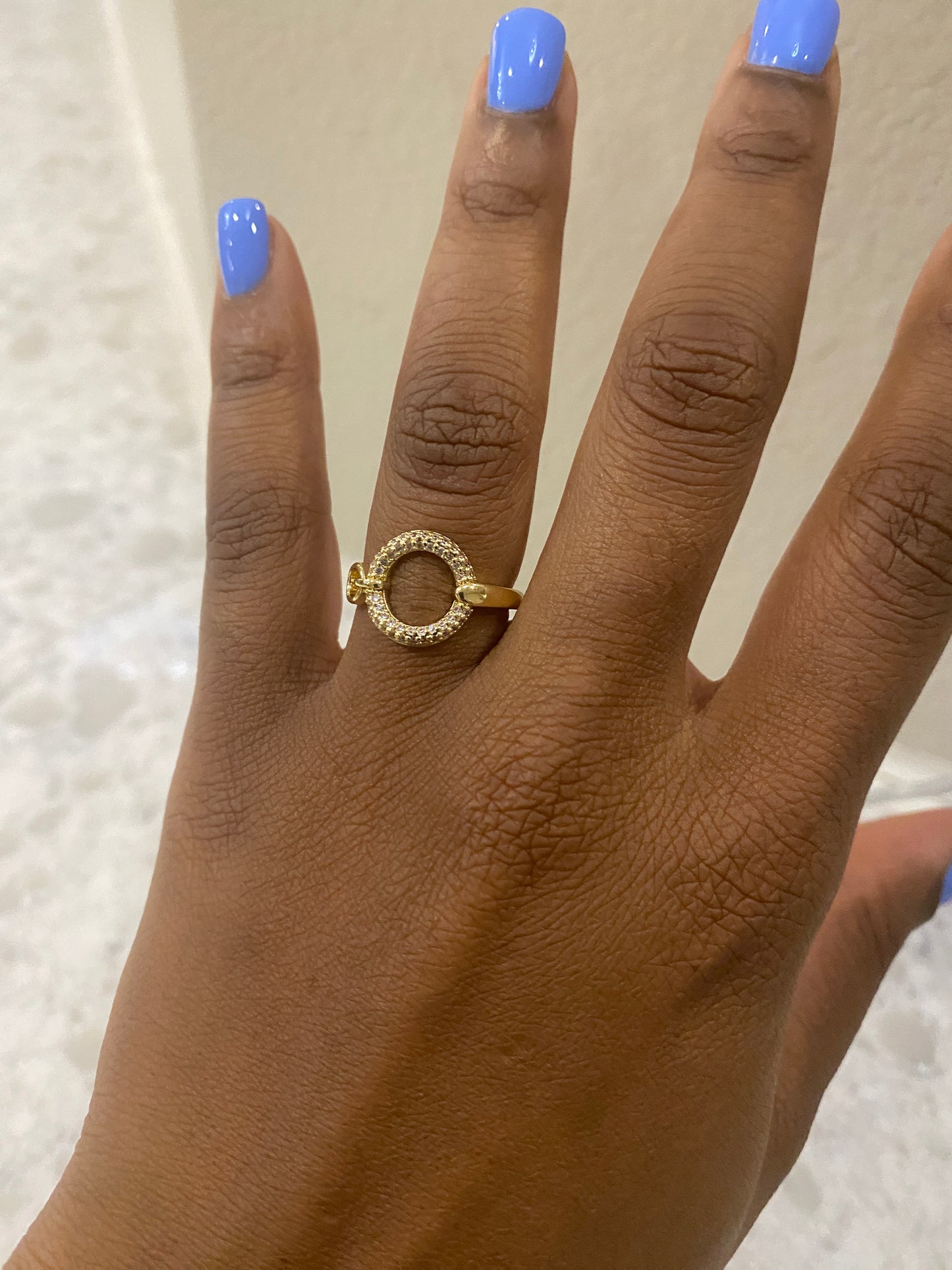 Gold plated circle ring