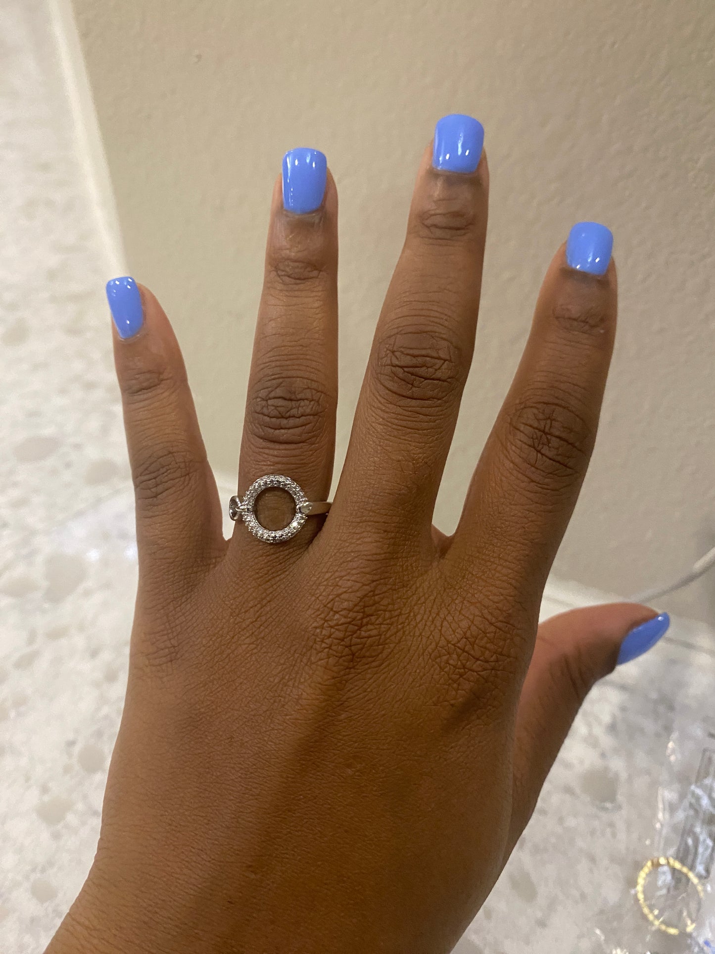 Silver plated circle ring