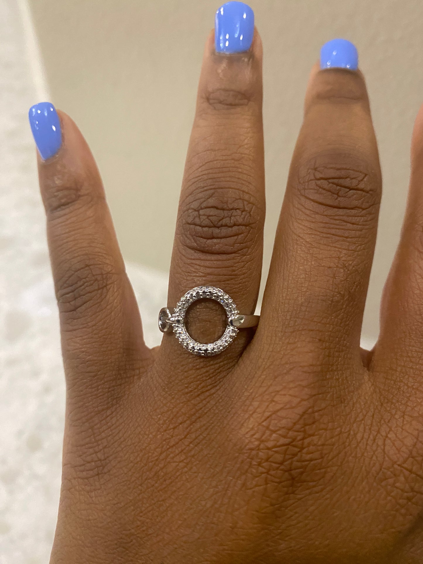 Silver plated circle ring