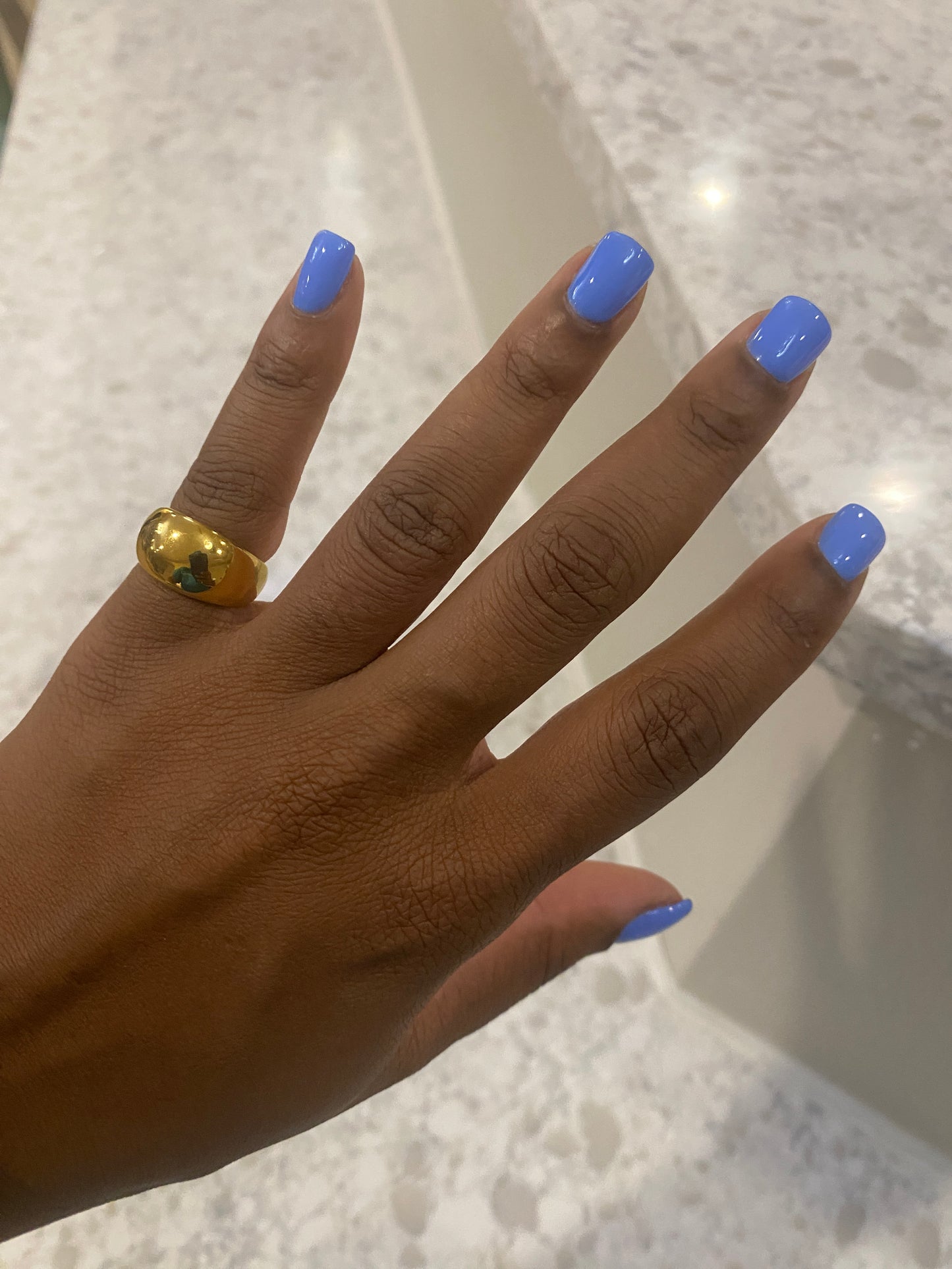 Gold plated minimalist ring