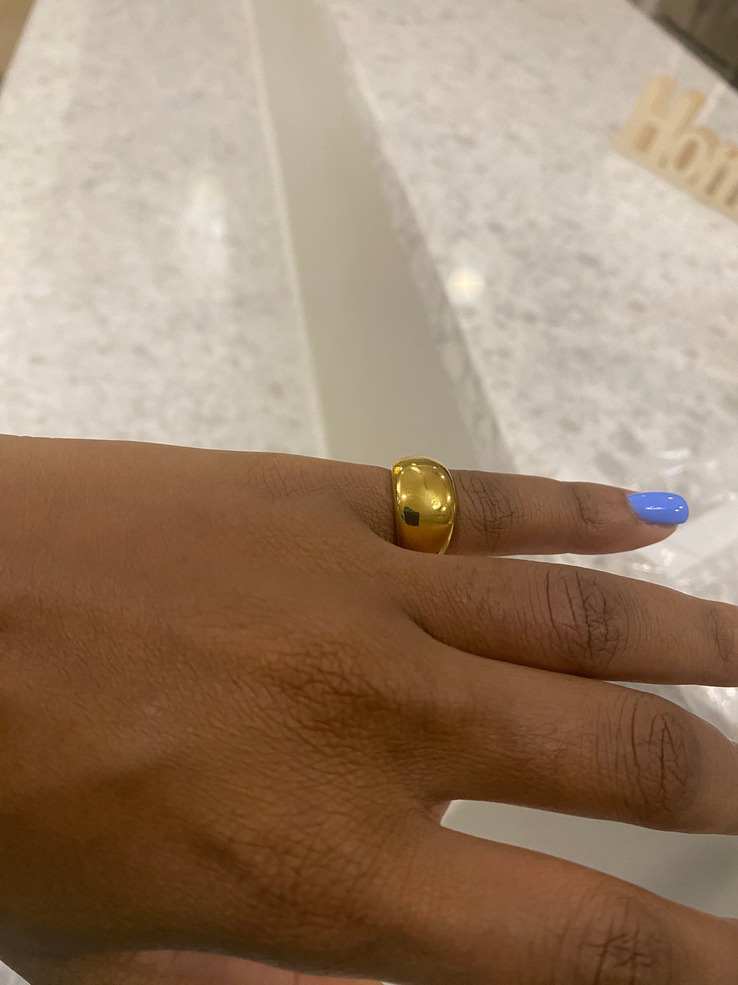 Gold plated minimalist ring