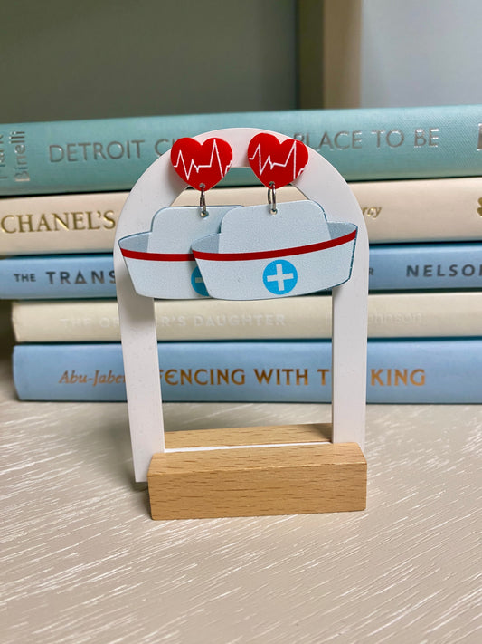 Nurse hat earrings