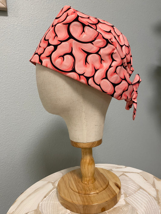 Brain themes surgical scrub cap