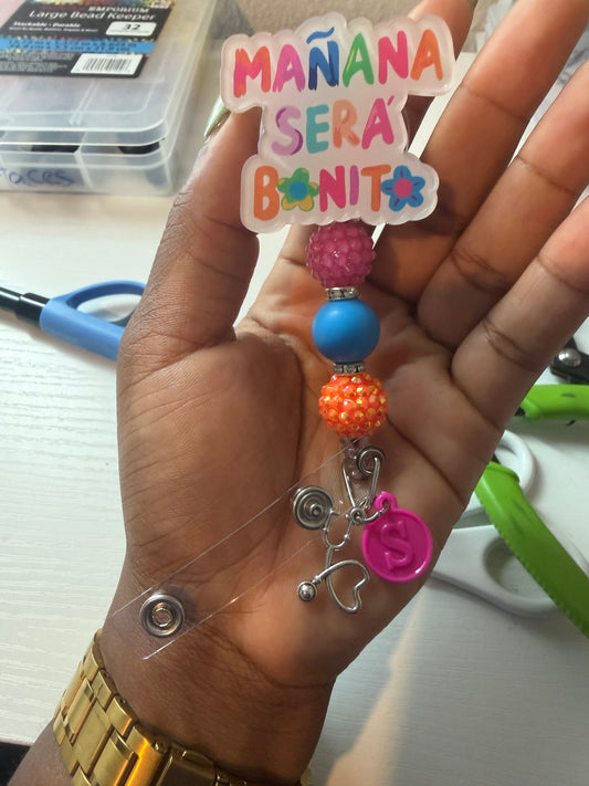 Multicolored badge reel