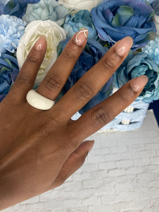 White acrylic ring