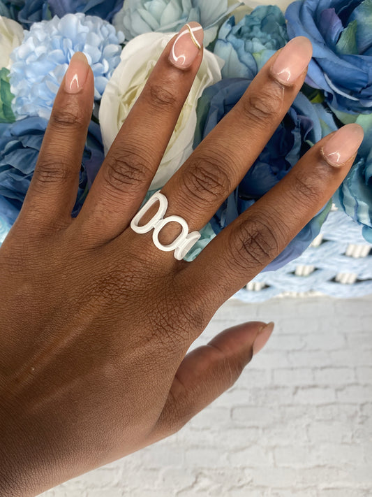 White acrylic ring