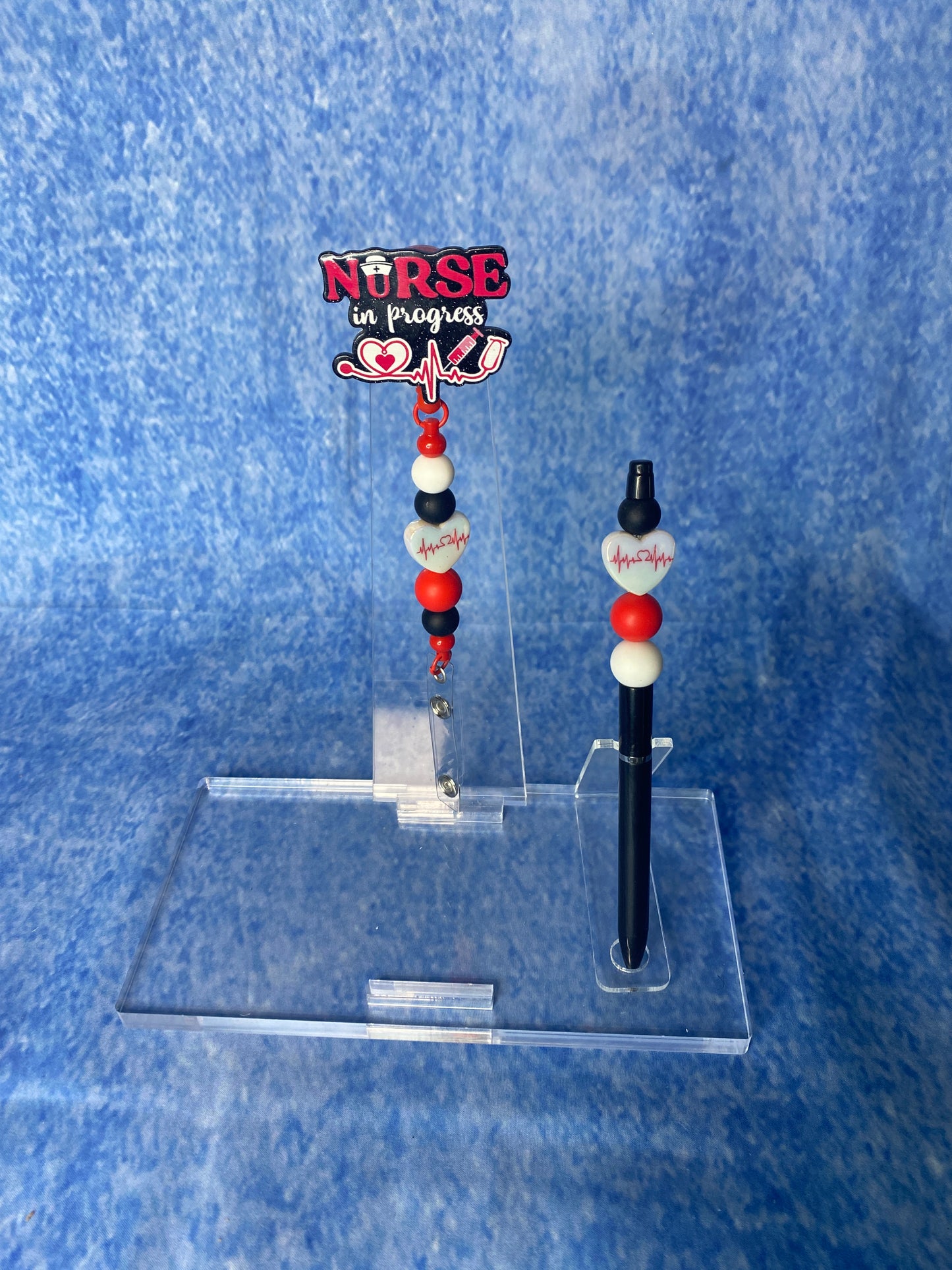 Nurse in progress Badge Reel/pen combo