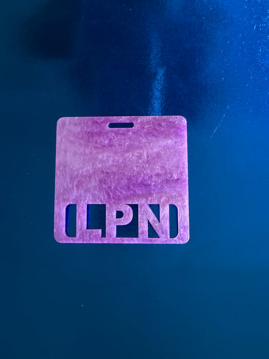 Purple lpn badge buddy