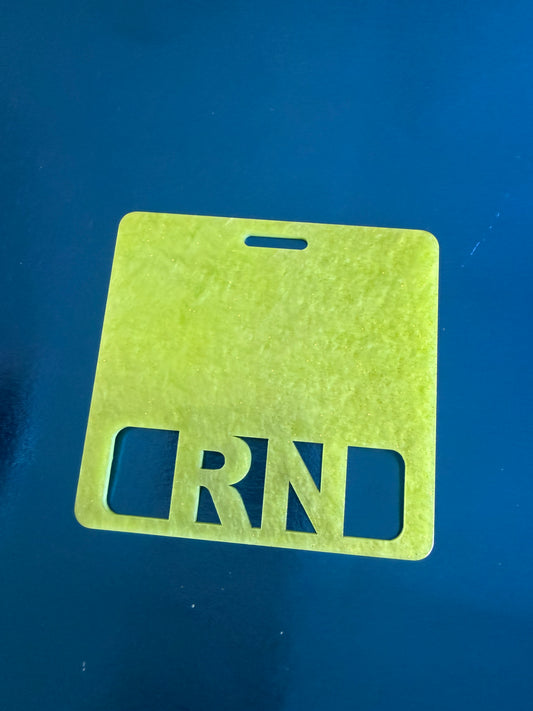 Light green rn badge buddy