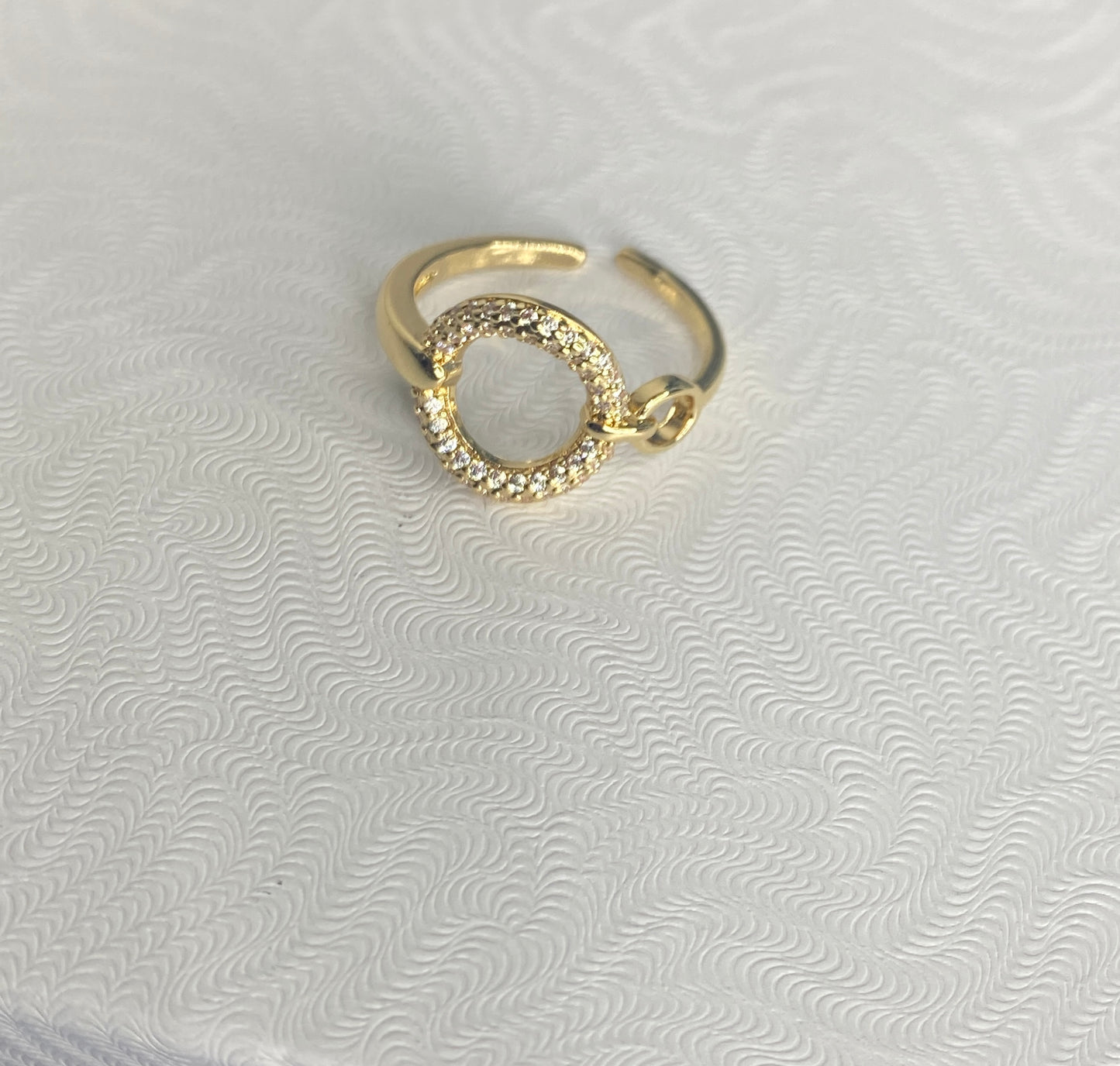 Gold plated circle ring