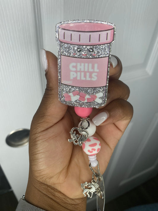 Chill pill badge reel