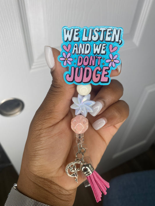 We Listen badge reel