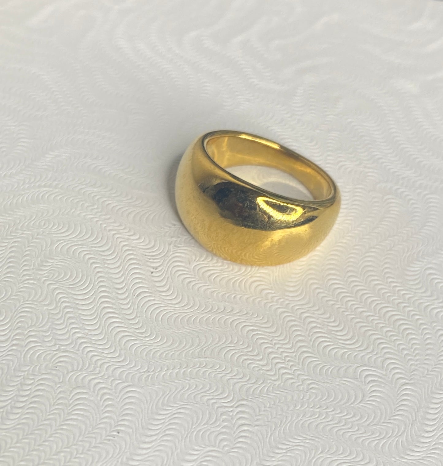 Gold plated minimalist ring