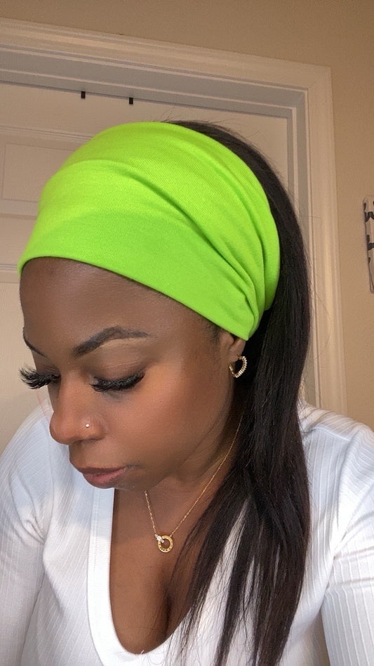 Lime green headband