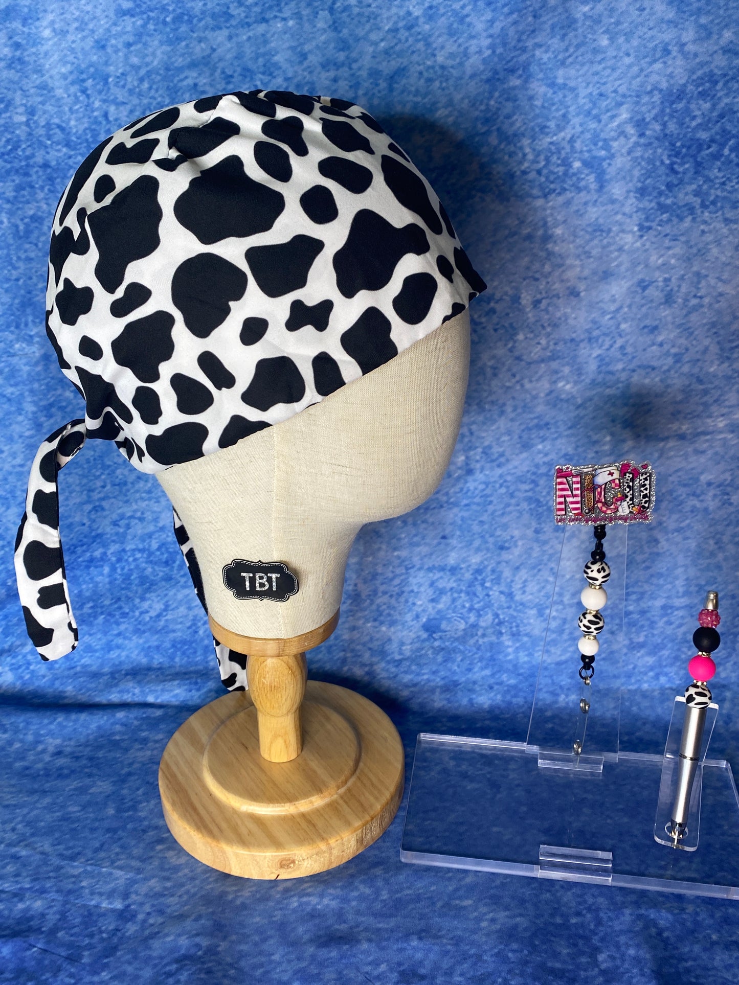 Cow badge reel & pen combo