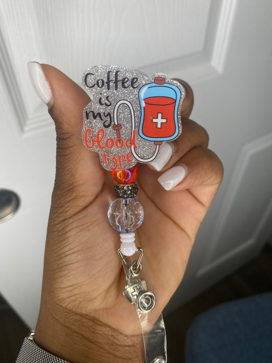 Coffee badge reel