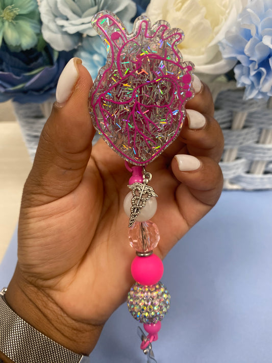 Heart badge reel