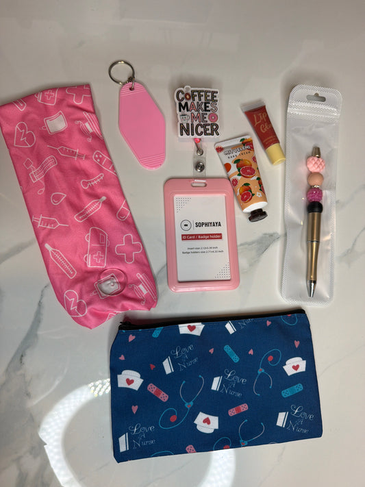 Pink coffee black cna set