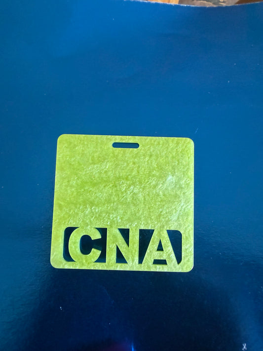 Green CNA badge buddy
