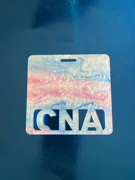 Ombré CNA badge buddy